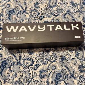 Wavy talk hair steamer/straightener